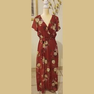 Flowers print maxi dresses